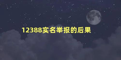 12388实名举报的后果 什么情况可以打12388