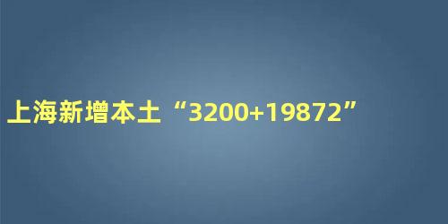 上海新增本土“3200+19872”疫情何时能结束