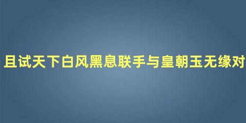 且试天下白风黑息联手与皇朝玉无缘对拼能赢吗