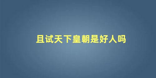 且试天下皇朝是好人吗 且试天下华纯然