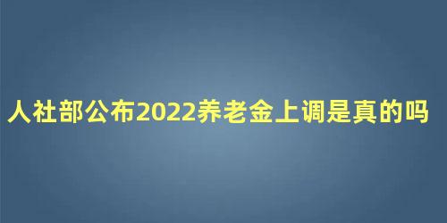 人社部公布2022养老金上调是真的吗 2022年