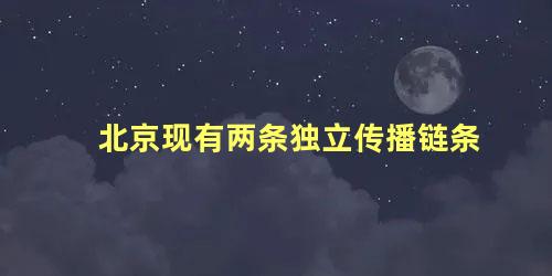 北京现有两条独立传播链条，北京 传播链