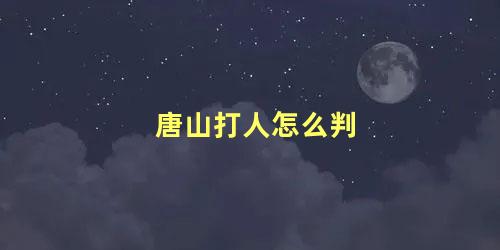 唐山打人怎么判