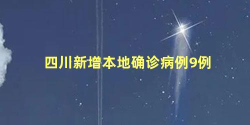 四川新增本地确诊病例9例