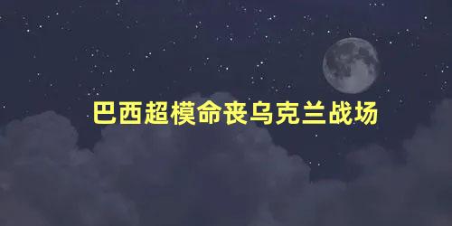 巴西超模命丧乌克兰战场