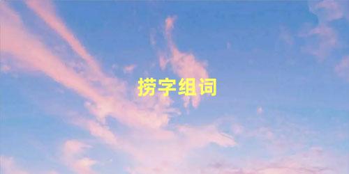 捞字组词