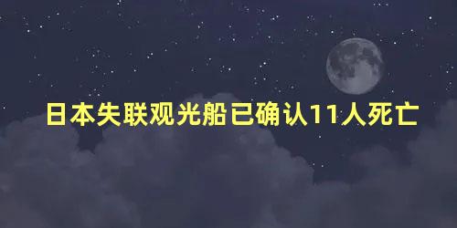 日本失联观光船已确认11人死亡