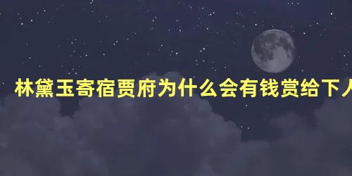 林黛玉寄宿贾府为什么会有钱赏给下人