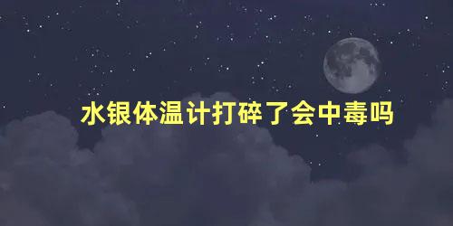 水银体温计打碎了会中毒吗，水银体温计打碎了