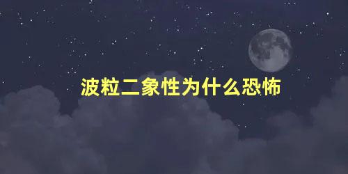 波粒二象性为什么恐怖 光的波粒二象性和双缝干涉实验