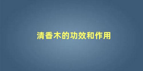 清香木的功效和作用 清香木适合放在家里什么地方