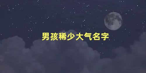 男孩稀少大气名字