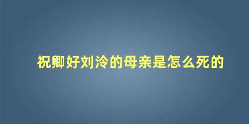 祝卿好刘泠的母亲是怎么死的