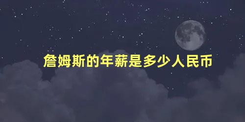 詹姆斯的年薪是多少人民币