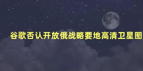 谷歌否认开放俄战略要地高清卫星图，俄罗斯地