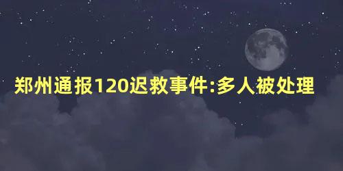 郑州通报120迟救事件:多人被处理