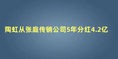 陶虹从张庭传销公司5年分红4.2亿，陶虹和张庭