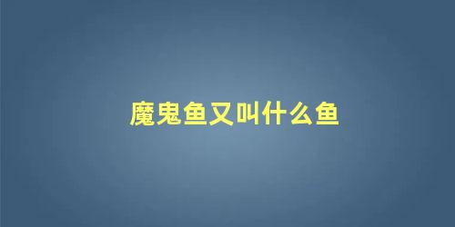 魔鬼鱼又叫什么鱼，魔鬼鱼拔了毒刺还能活吗