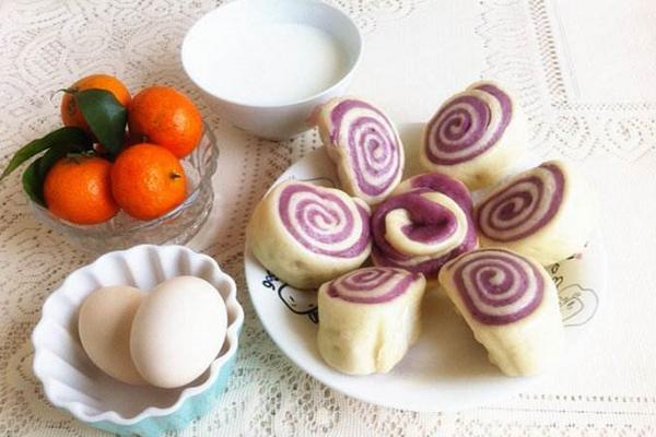 紫薯花卷最简单的做法 紫薯糯米滋的做法