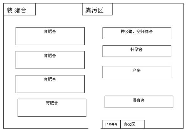 猪舍布局示意图