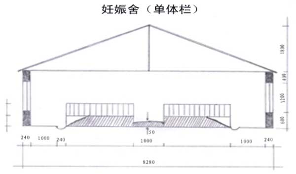 妊娠舍示意图