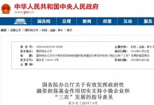 2019年有效发挥政府性融资担保基金作用切实