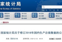 国家统计局修订2018年GDP数据：为什么要修订？