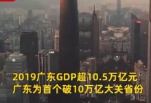 广东GDP破10万亿！意味着什么？预计2020年排名