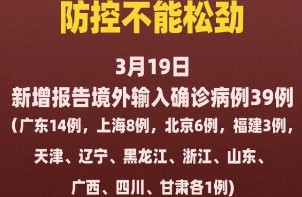 31省区市新增39例均为境外输入具体是什么情况？哪个地区新增境外输入最多？