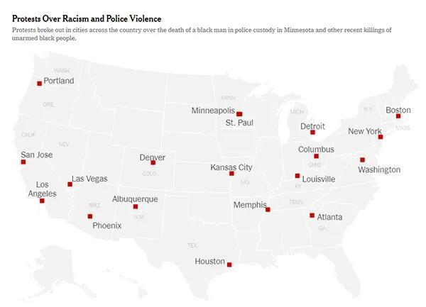 美国骚乱已经蔓延到20个城市！现在情况如何？附件是事件的最新发展。
