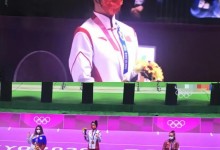 东京奥运赛场第一面五星红旗升起 杨倩以251